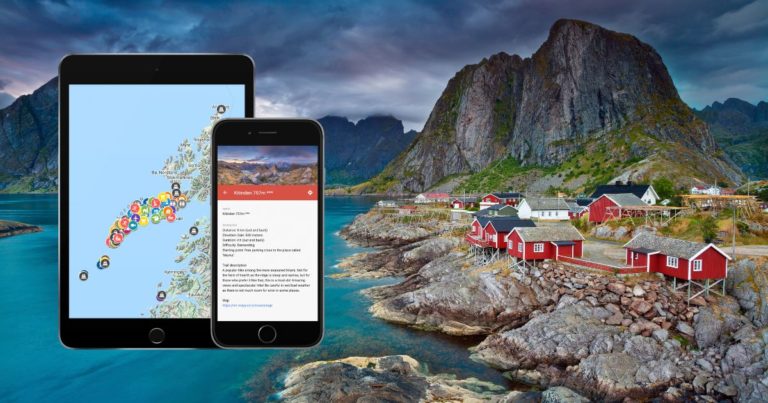 Best apps and maps of Lofoten for hiking