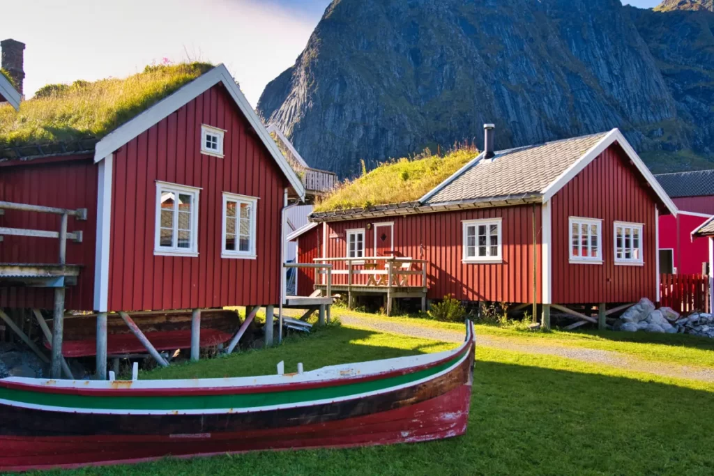 Reine rorbuer traditional accommodation in Lofoten Islands Norway