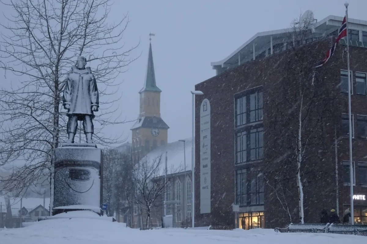 Tromsø in winter snowy weather