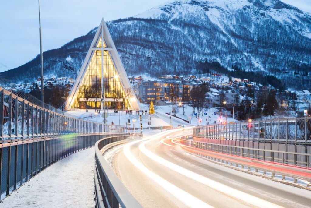 Tromso in winter, the arctic cathedral