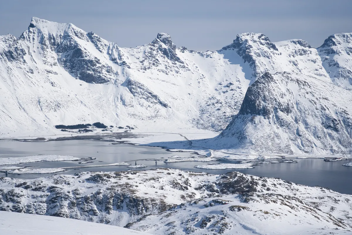 Guide to Lofoten Radka and Ivar snowshoe rental and guided snowshoe trips