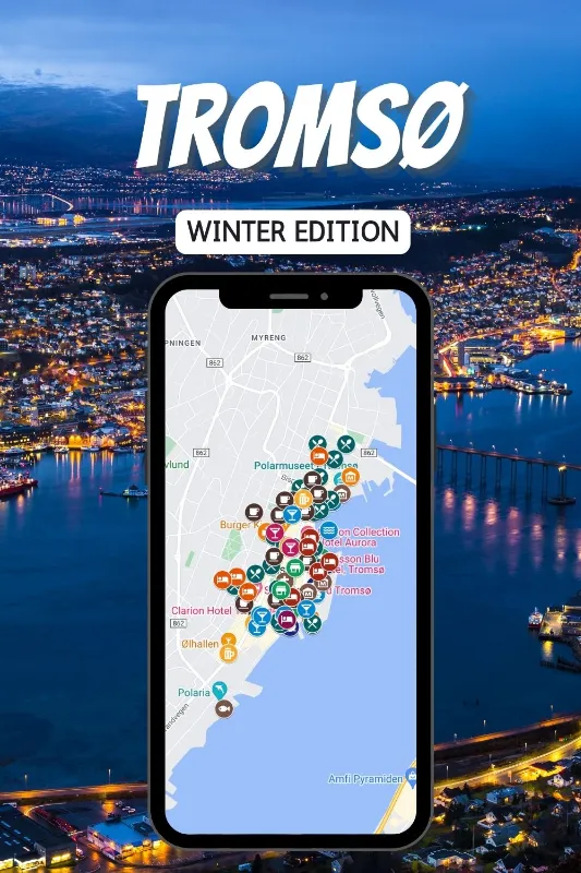 Interactive tourist map of Tromsø in winter: Best activities providers, accommodation, restaurants and spots to view the northern lights in the vicinity of the city