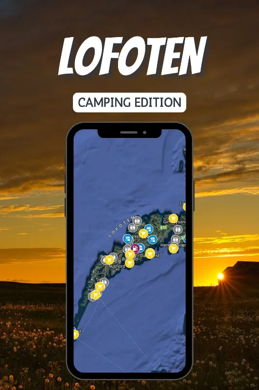 Interactive map of Lofoten: Wild Camping/Overnight Parking spots