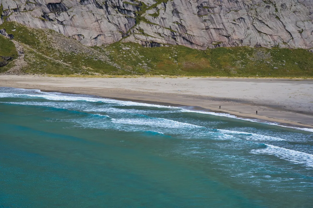 Bunes Beach in Lofoten is only accessible by boat and a short hike