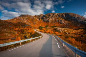 The narrow roads of Lofoten, Norway