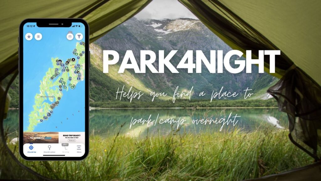 best apps for travelling in norway: Park4night the best app for overnight parking and camping