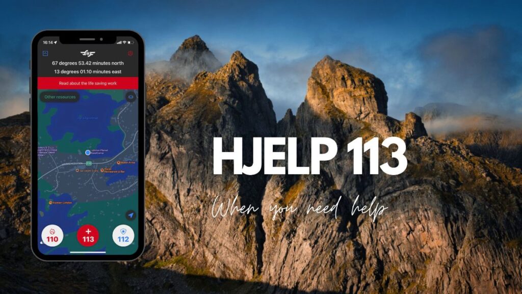 Best Apps for Travelling in Norway: Hjelp 113 Emergency response app that shares your GPS position with emergency responders