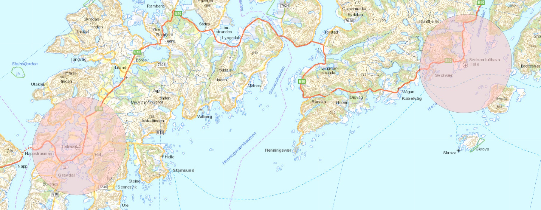 Flying drone in Lofoten: keep at least 5 km distance from the local airports