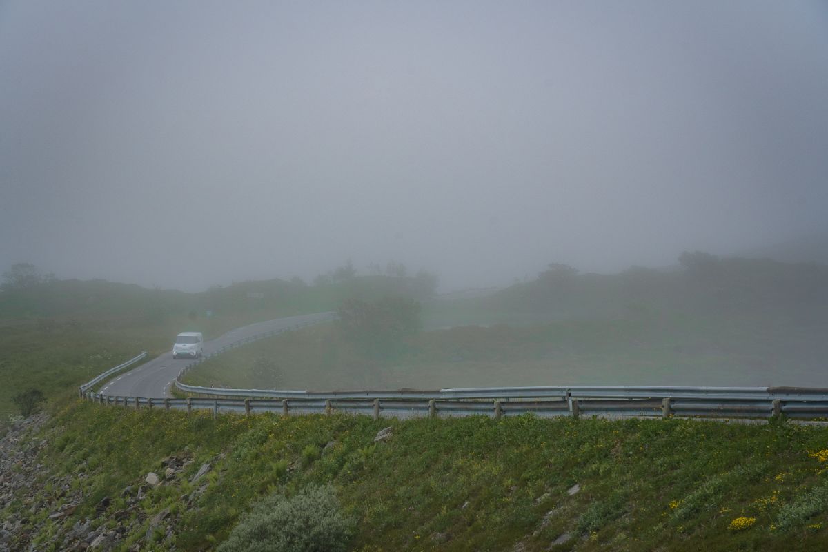 Ocean fog in Fredvang, Lofoten