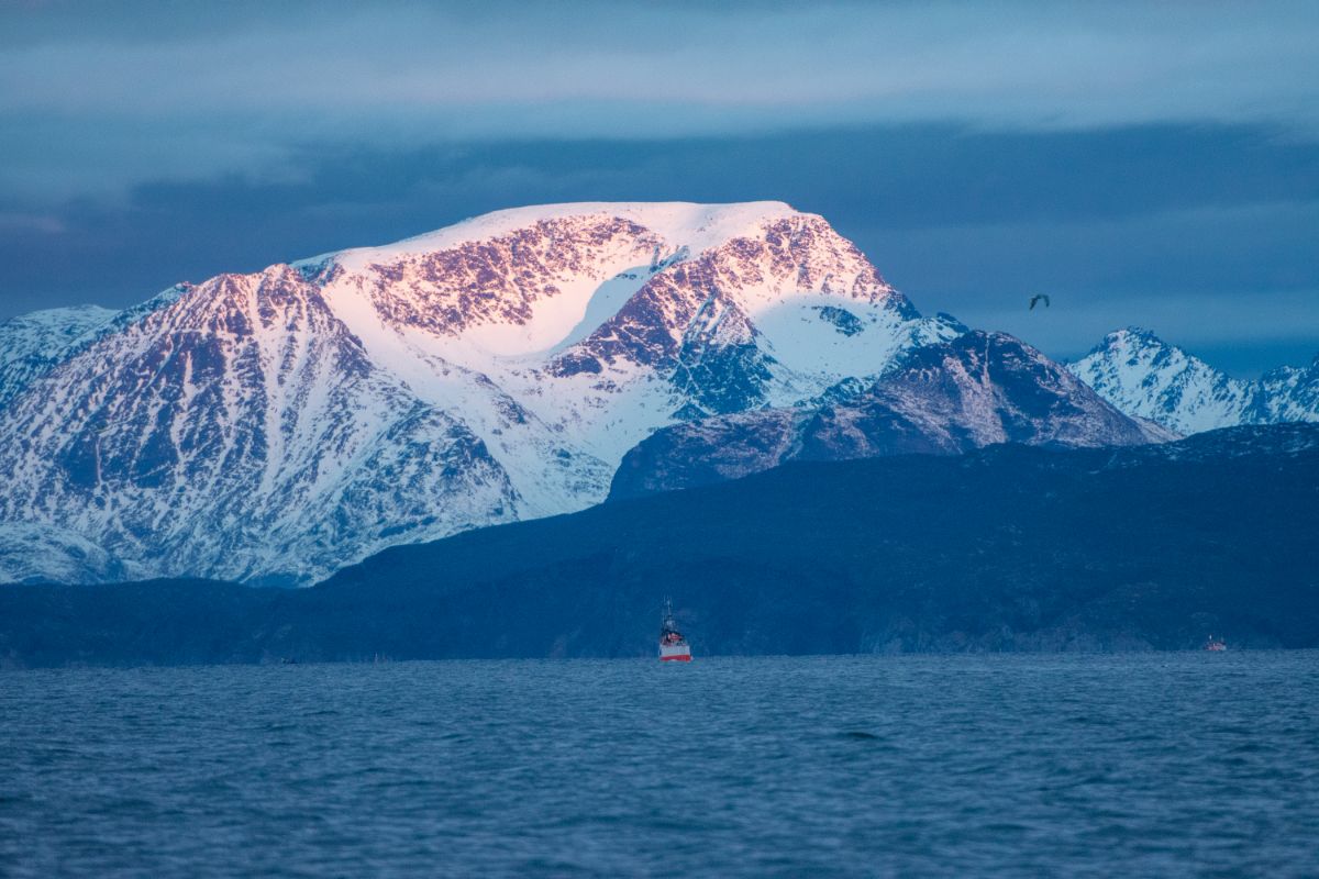 The surroundings of Tromso in winter