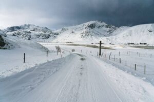 winter roads in Lofoten