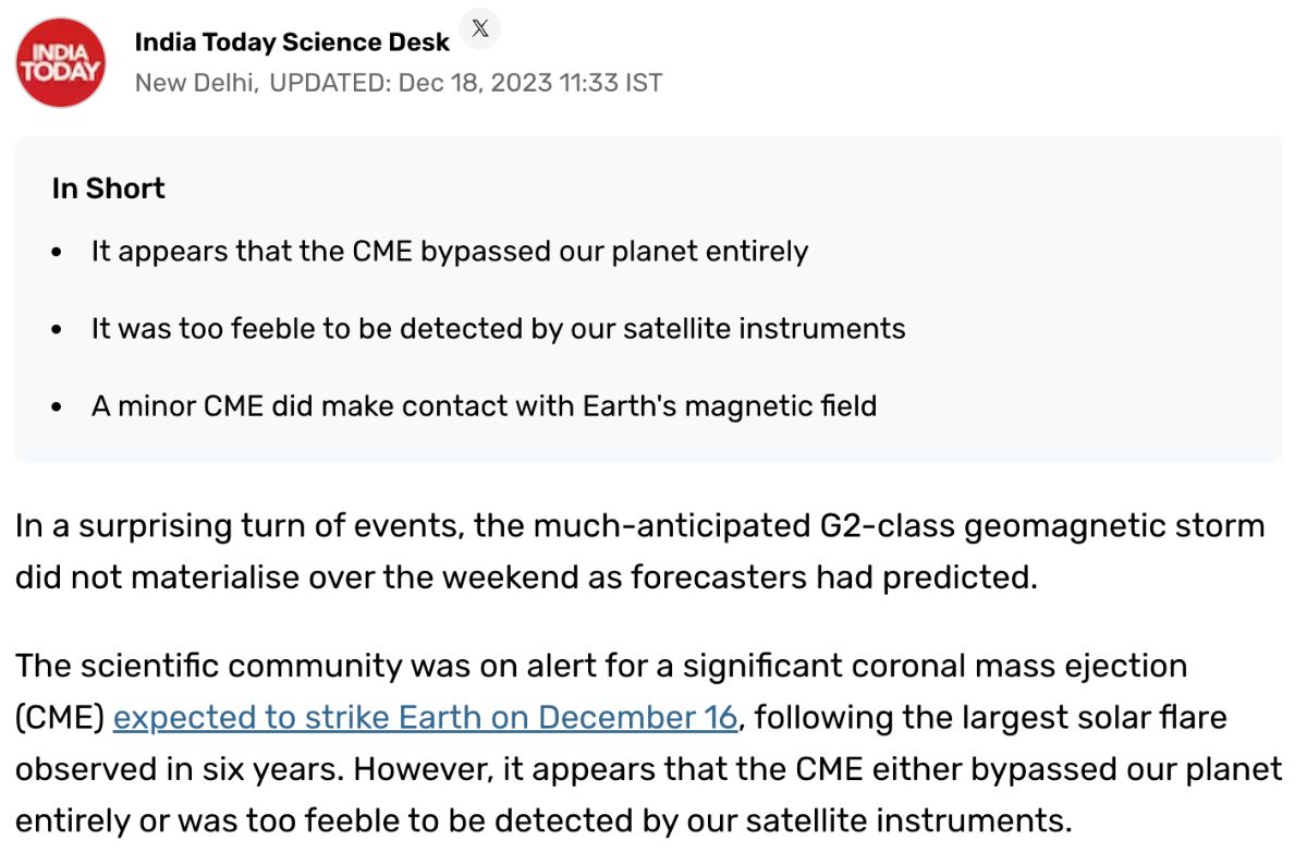 Aurora forecast Lofoten and Tromso: CME didnt hit Earth