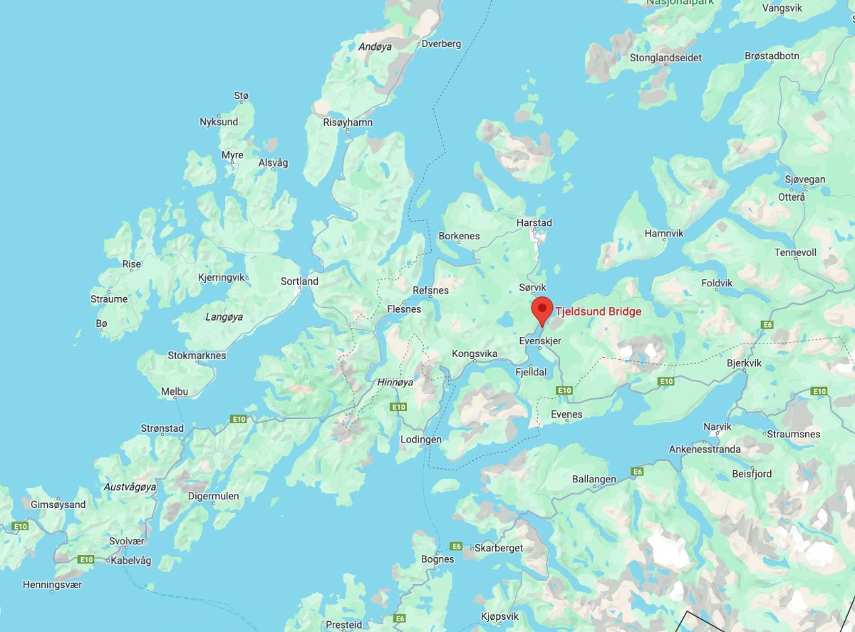 Live webcams in Lofoten: Tjeldsundbrua Bridge