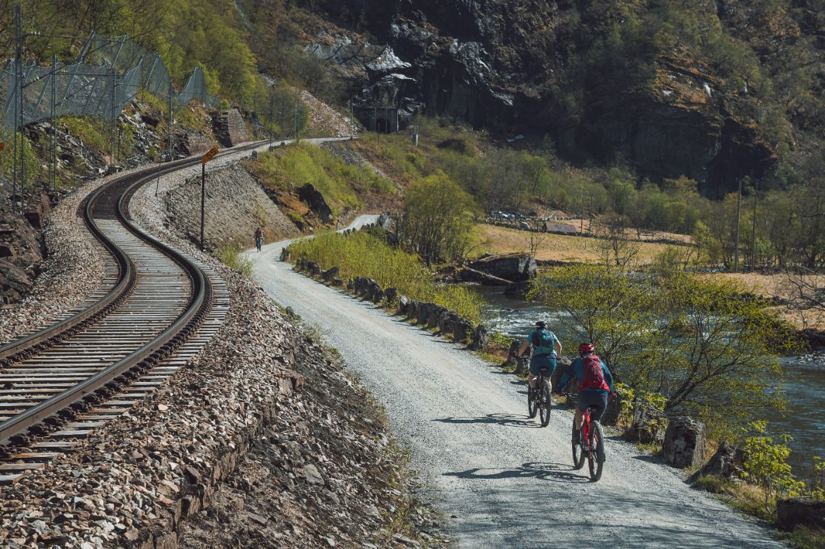 Biking from Myrdal to Flåm, Norway