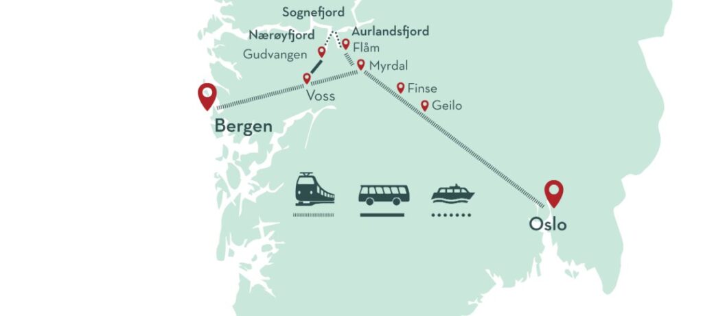 Norway in a Nutshell Original Tour by Fjord Norway Map