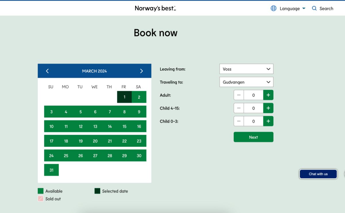 Norway in a nutshell DIY: Book a bus from Gudvangen to Voss