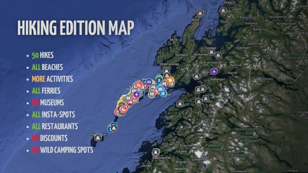 Hiking Edition Lofoten Interactive Google Map By Guide to Lofoten