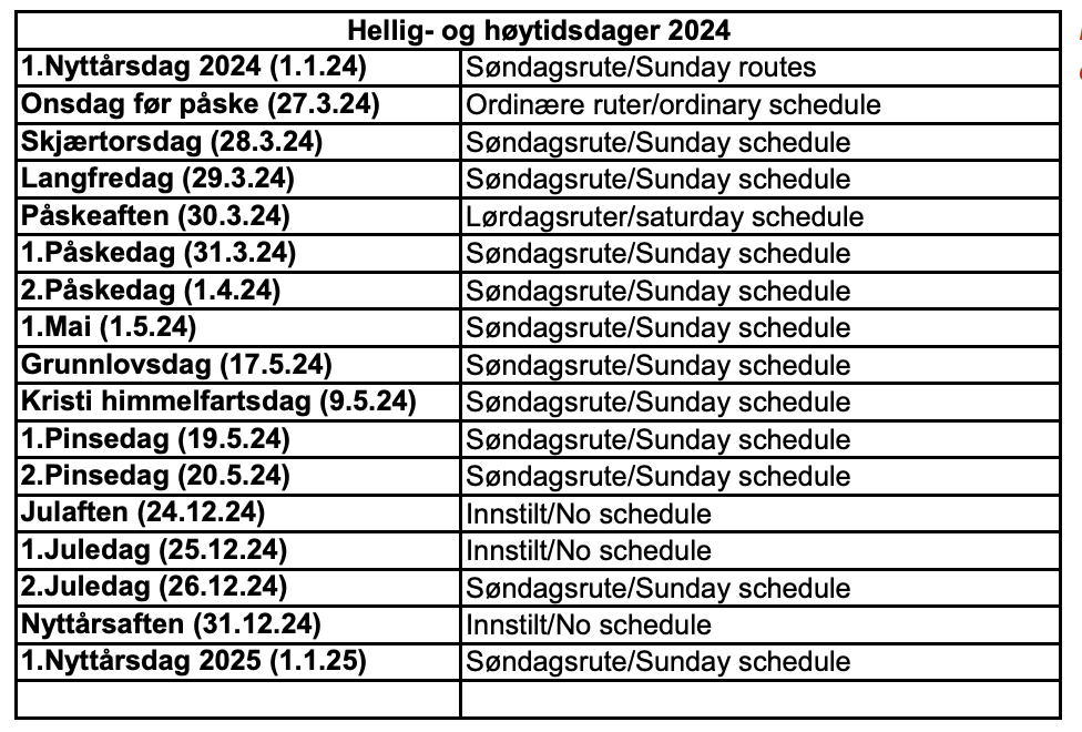Tromso Senja Ferry Schedule National Holidays