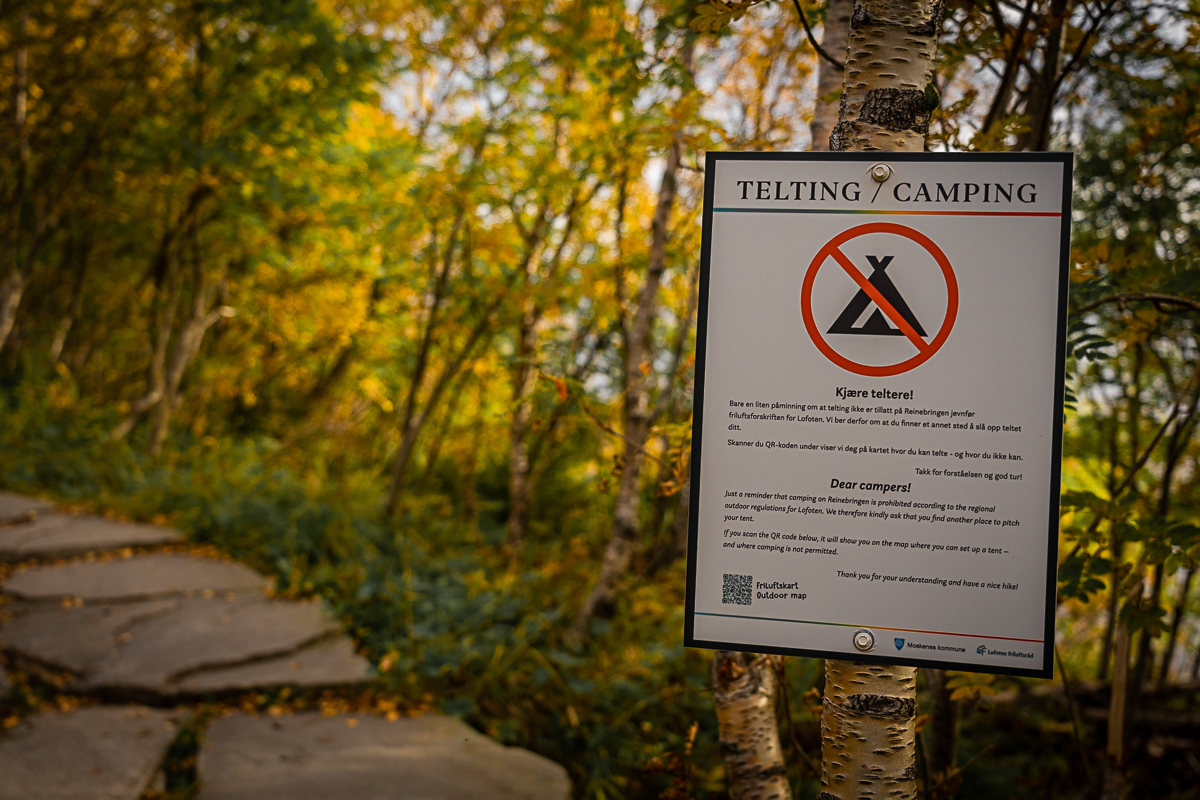 Camping on the top of Reinebringen was forbidden in 2021