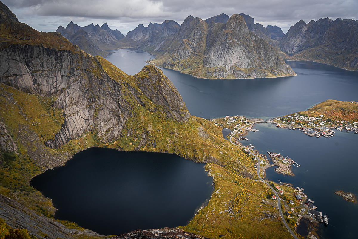 The view from the Reinebringen ridge towards Reinefjorden