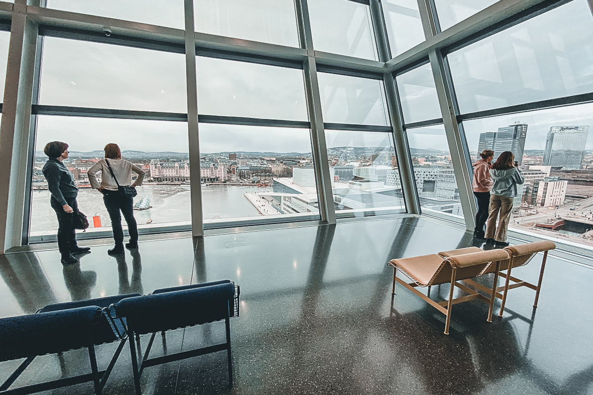 Top floor of the Munch Museum in Oslo