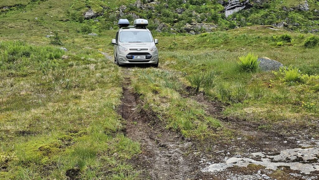 Examples of illegal wild camping in Lofoten