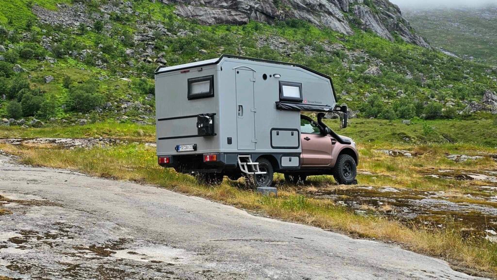 Examples of illegal wild camping in Lofoten