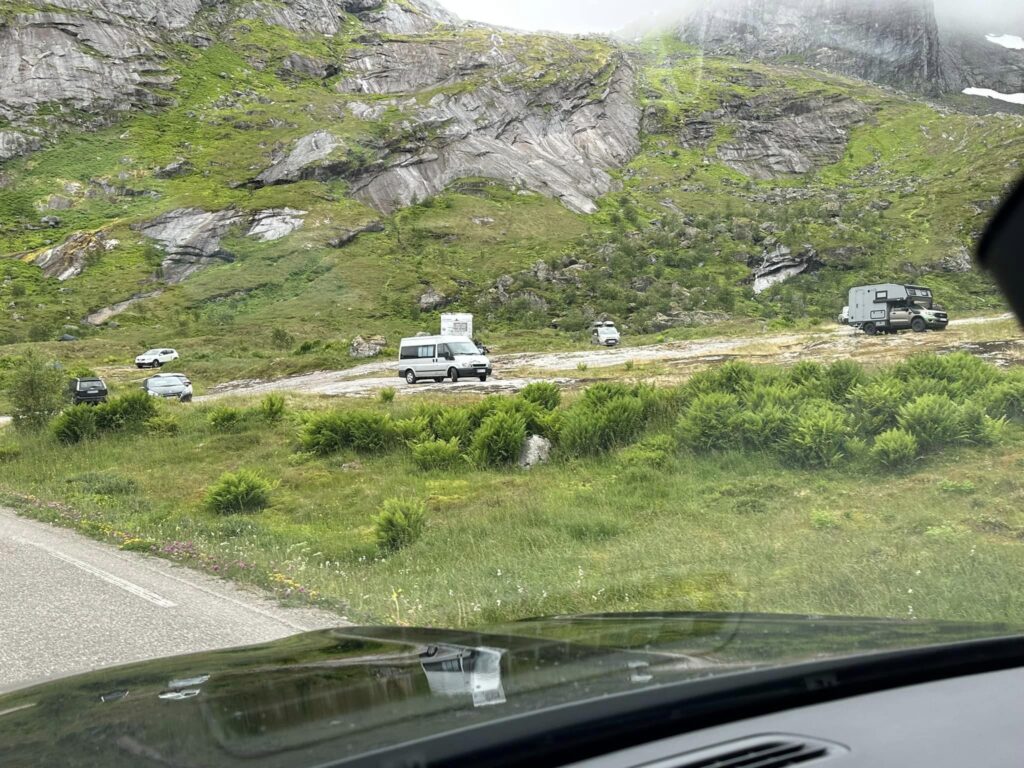 Examples of illegal wild camping in Lofoten