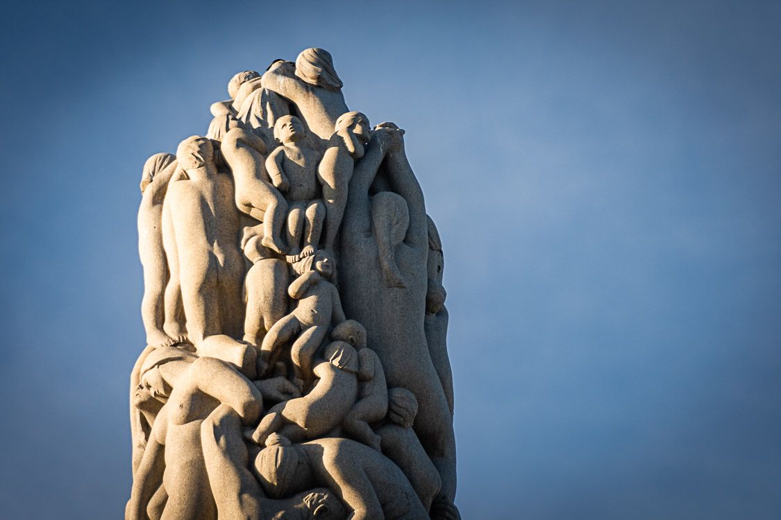 Monolith in the Vigeland park in Oslo, Norway