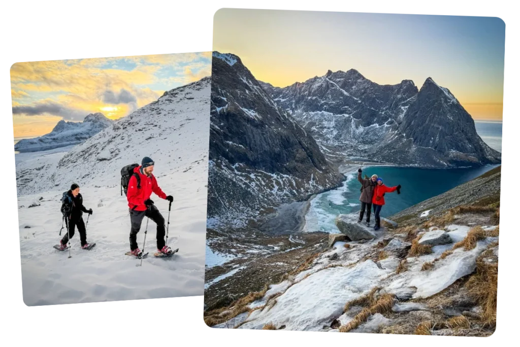 From Reine Moderate Challenging Snowshoe Hike to Ryten 1
