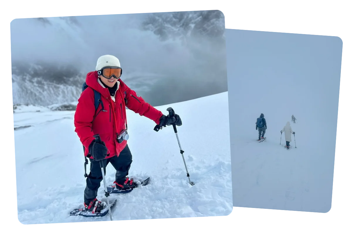 From Reine Moderate Challenging Snowshoe Hike to Ryten 3