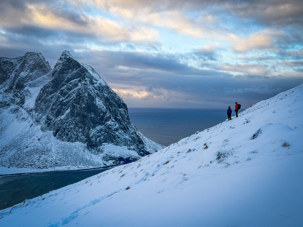 From Reine Moderate Challenging Snowshoe Hike to Ryten