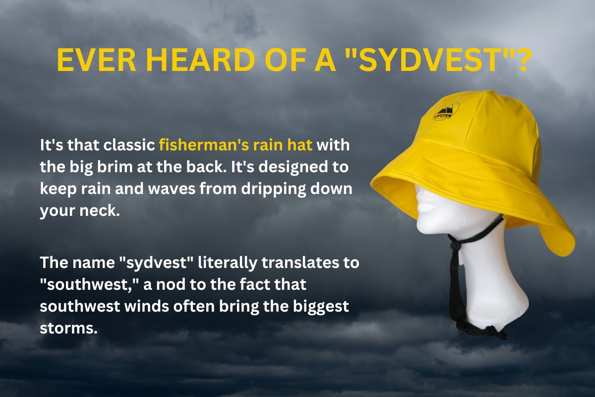 weather forecast for Lofoten SYDVEST hat