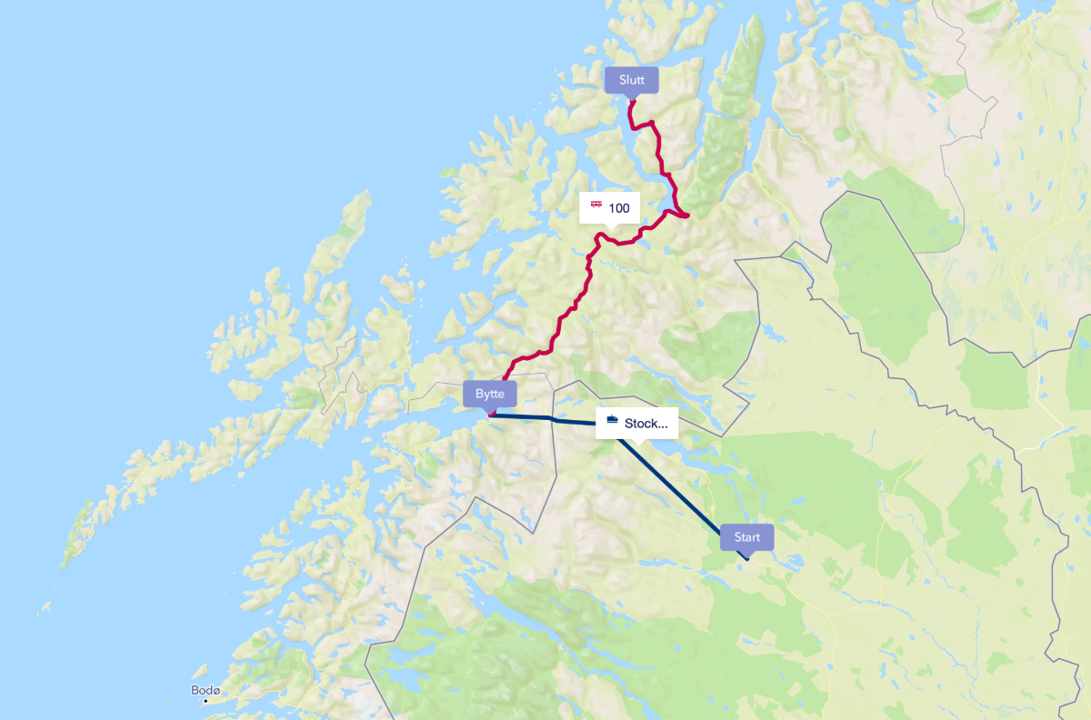 How to get to Tromso from Kiruna by train and bus