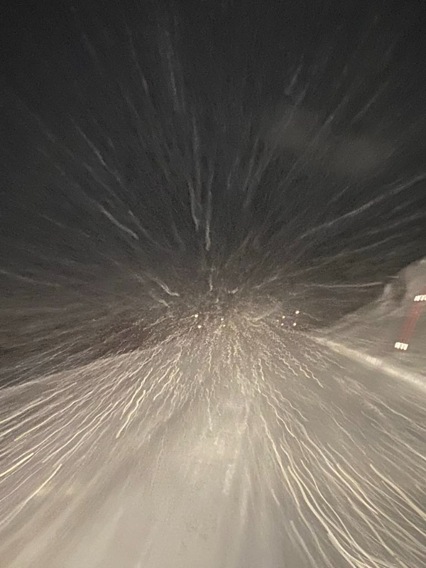 Winter Driving Conditions in Lofoten, northern Norway