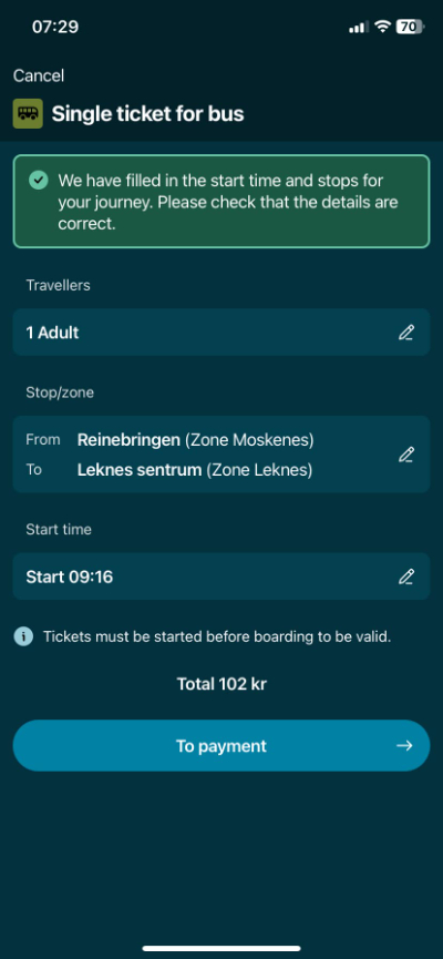 Traveling by bus in Lofoten: Download the Reis App