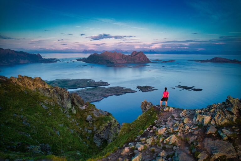 Midnight sun and golden hour guided hikes from Svolvaer, Lofoten