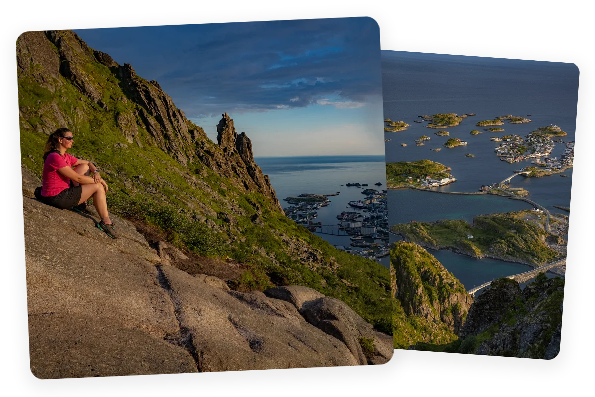 From Svolvaer MidnightSunset Hike b